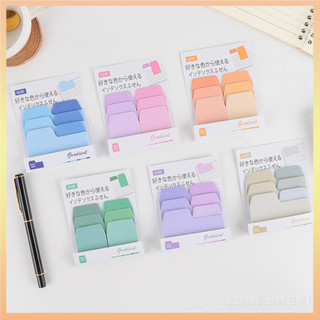 Giấy dán đầy màu sắc không thấm nước Giấy dán nhãn trang mờ tối giản Công cụ lập kế hoạch chuyển màu mờ Ghi chú dán cho sổ lưu niệm văn phòng Người lập kế hoạch