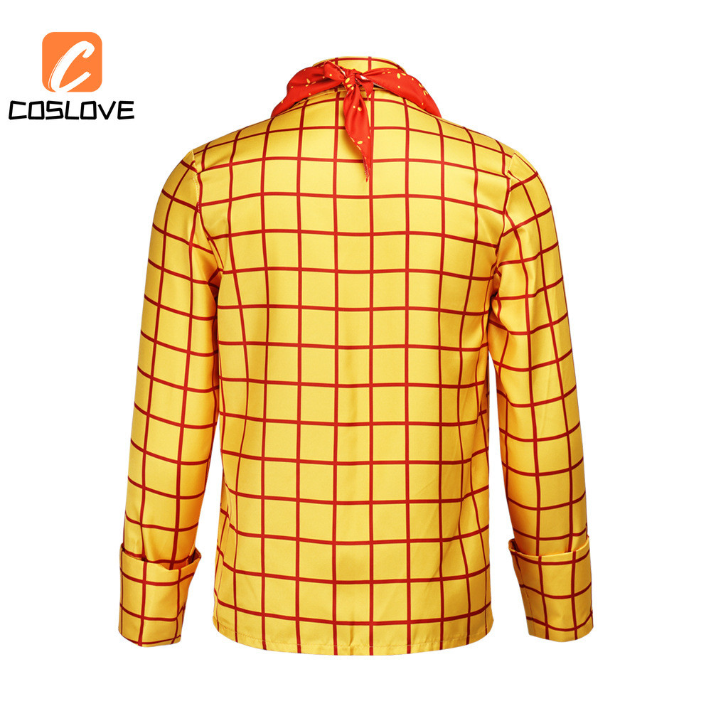 Bộ cosplay Woody từ phim đồ chơi - Full set gồm áo sơ mi và quần dài tay cho nam, phù hợp biểu diễn