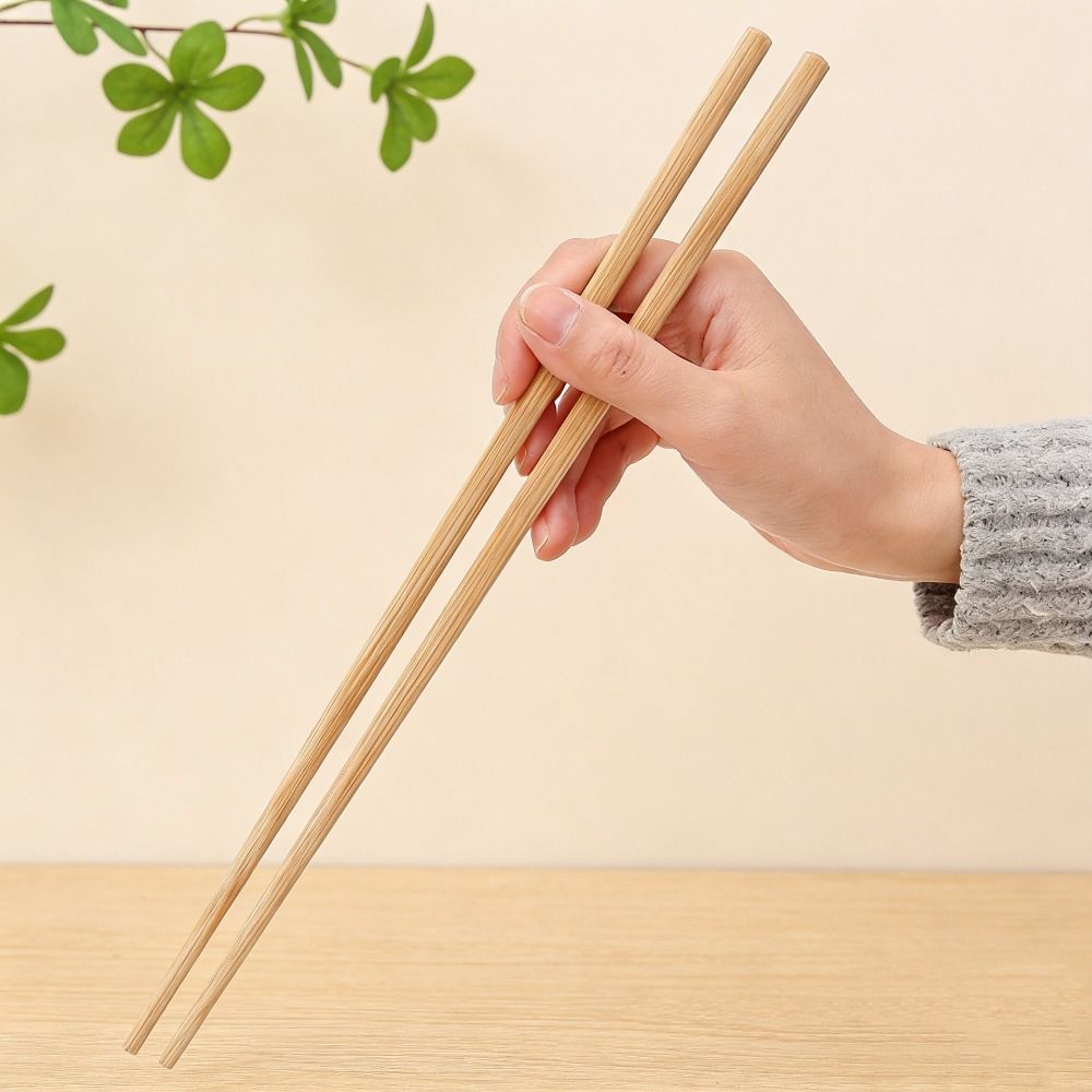 DAYBREAK 1 Đôi Đũa Lẩu, Đũa Tre Dài Không Sáp, Đơn Giản Không Sơn 24 / 27 / 30 / 32cm Đũa Chống Trơn Trượt Nhà