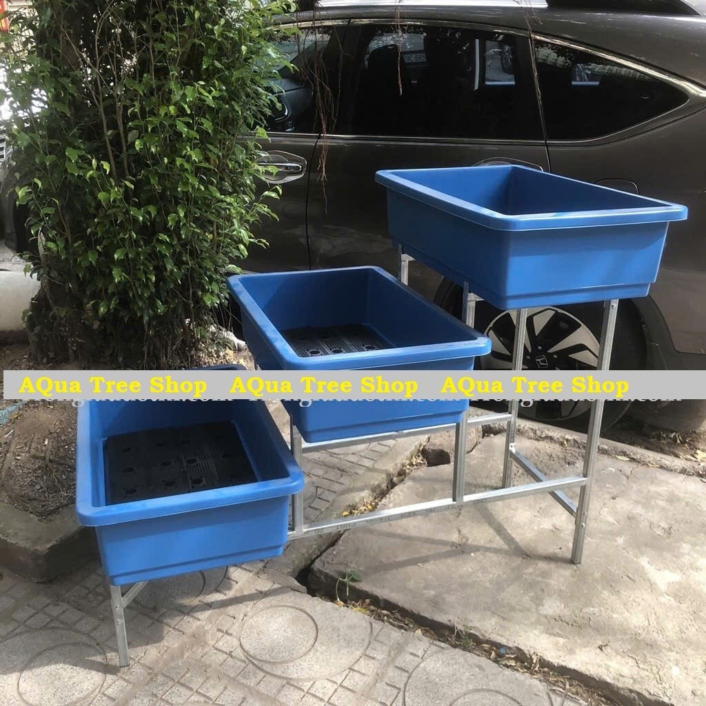 KỆ TRỒNG RAU BẬC THANG 3 TẦNG DÙNG CHO CHẬU CỠ ĐẠI 68X43CM (CHƯA BAO GỒM CHẬU)