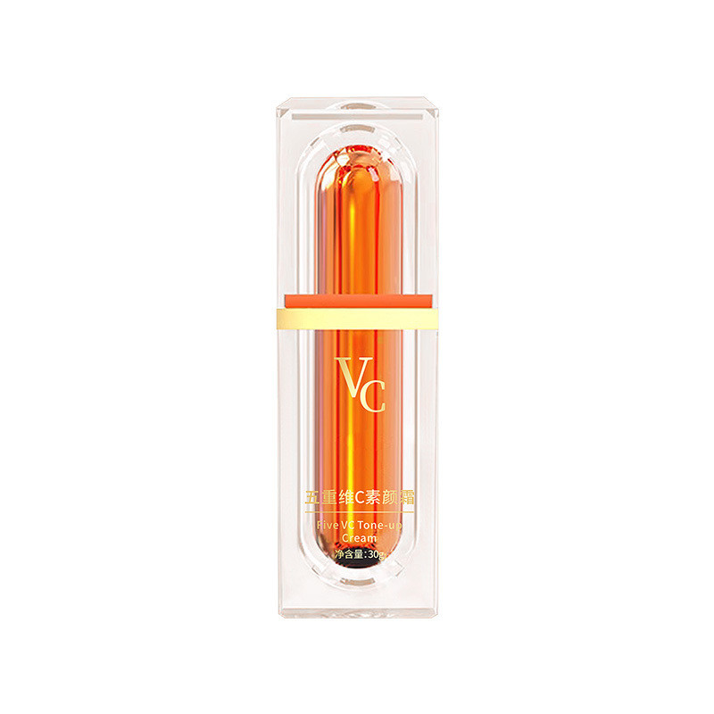 Luoyu Hangxi Kem trang điểm Vitamin C gấp năm lần Kem che khuyết điểm tự nhiên Không giả trắng dưỡng ẩm VC Kem trang điểm lười biếng 3.8