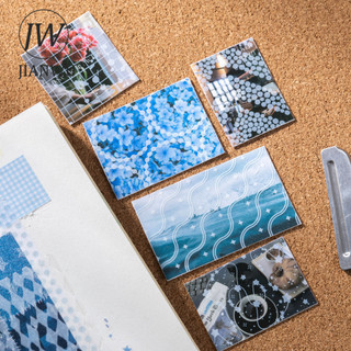 JIANWU Trống Không Gian Bộ Sưu Tập Series Vintage Gird Họa Tiết Phong Cảnh Chất Liệu Cắt Dán PET Sáng Tạo DIY Tạp Chí Văn Phòng Phẩm