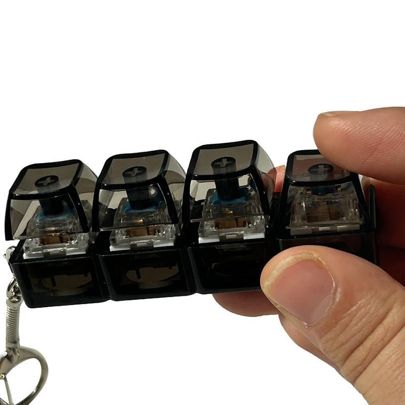 ECK 4 / 9 Phím Bàn Phím Cơ Máy Kiểm Tra Trục Bàn Phím LED Đồ Chơi Chìa Khóa Giảm Căng Thẳng DIY Fidget Nút Keycap Fidget Móc Khóa Đồ Chơi Quà Tặng HOT