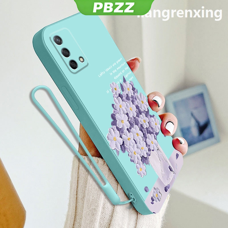 ốp lưng oppo A74 4g a95 Ốp Điện Thoại Silicon Mềm Chống Sốc Họa Tiết Hoạt Hình Cho oppo A74 4g a95 YTYHH01 viền vuông cute