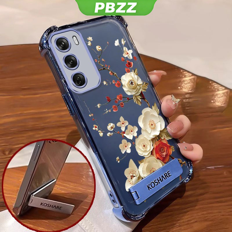 Ốp Lưng Cho VIVO Y19S 4G 2024 Vỏ Điện Thoại Vỏ Mềm Silicon Chống Sốc Thiết Kế Mới Hoa Thẩm Mỹ Có Giá Đỡ SJCBZZH01