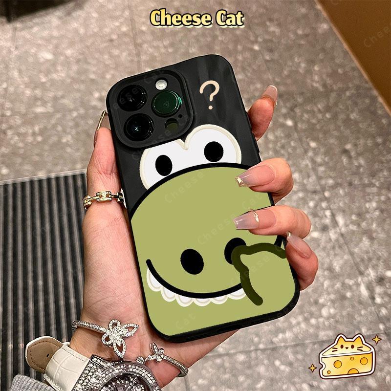 Phim hoạt hình cá sấu ngoáy mũi dễ thương Ốp gập 3D tương thích cho iPhone 13 12 11 14 15 16 17 Pro Max 7 Plus XR Xs Max