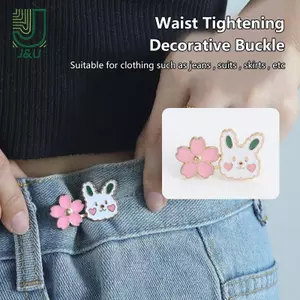 Hoạt Hình Thời Trang Hoa Anh Đào Thỏ Thắt Lưng Bule Quần Jean Có Thể Tháo Rời Quần Thắt Lưng Quần Có Thể Điều Chỉnh Nút Thắt Lưng