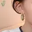 1 Cặp Retro Không Đều Họa Tiết Snoop Đá Đính Hạt Vòng Bông Tai Phong Cách Hàn Quốc Trang Sức Thời Trang Cho Nữ Phụ Kiện Thanh Lịch
