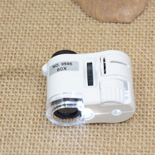 Kính lúp có đèn UV 60X kiểm tra tem mác hàng hóa Kính lúp kẹp điện thoại، Phóng To 60X،Có đèn LED trợ sáng