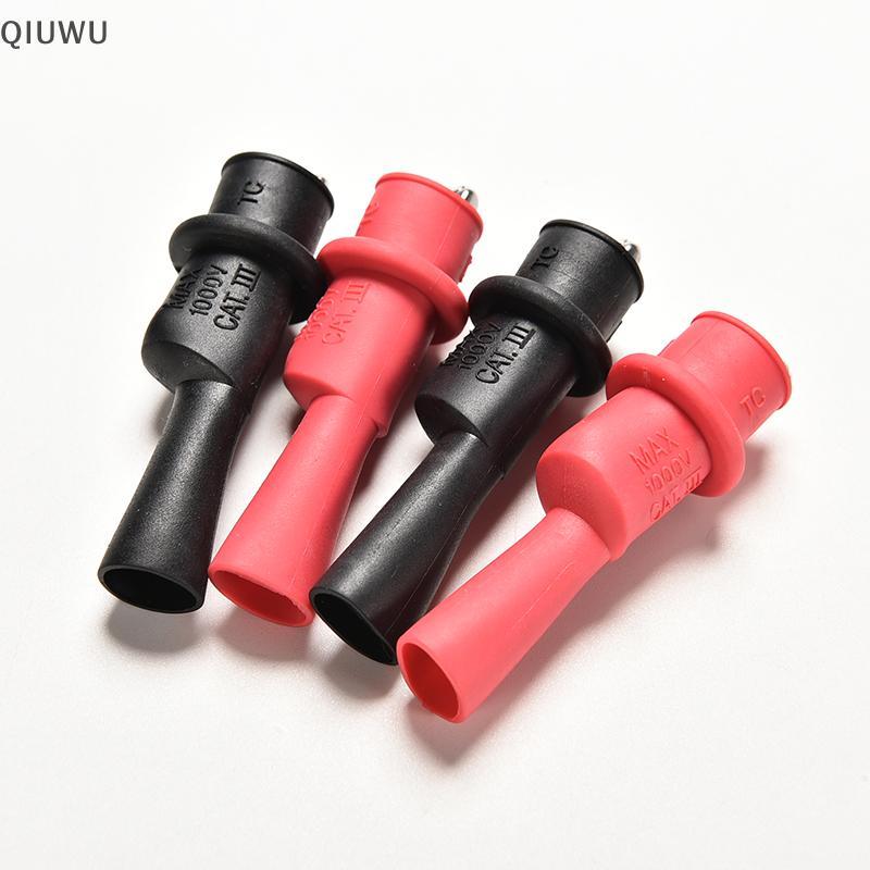QIUWU 1 Cặp Kẹp thử nghiệm cá sấu cá sấu cho đầu dò vạn năng Fluke.