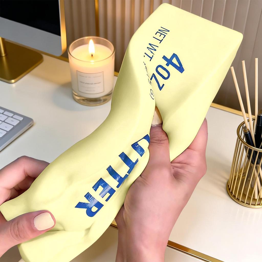 Giant Butter Stick Đồ chơi căng thẳng 20cm Kích thước cực lớn Mềm mại Phục hồi chậm Bơ ép Fidget Đồ chơi cho trẻ em Quà tặng saixit2vn