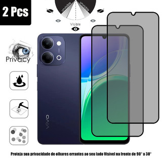 1-2 Chiếc Vivo Y11d Kính Cường Lực Chống Gián Điệp Bảo Vệ Màn Hình Riêng Tư Cho Vivo Y31d Y39 Y29t Y29s Y29 Y21d Y19s Y38 Y100 Y28 Y18 Y04 4G 5G Phim Bảo Vệ Kính Chống Va Đập