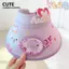 Mũ chống nắng hoạt hình trẻ em có quạt vành rộng chống tia cực tím Mũ làm mát ngoài trời Sử dụng du lịch đi biển