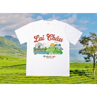Áo thun Lai Châu Du lịch Việt Nam chất thun cotton, from áo oversize và babytee