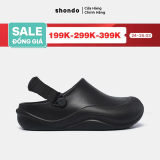 Giày Clog Suke thoải mái sục nhựa đúc nam nữ màu đen SUK1010