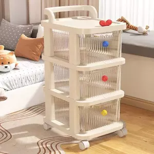 Giá xe đẩy đa chức năng Đồ ăn nhẹ Bảo quản mỹ phẩm Loại ngăn kéo nhiều lớp Phòng ngủ có bánh Tủ khóa đầu giường Hàng có sẵn
