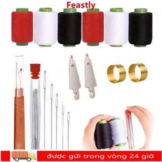 Bộ dụng cụ may vá FEASTLY 31/34/37 món, kim đa năng, bộ đồ may vá di động kèm chỉ và dụng cụ sửa chữa tay DIY