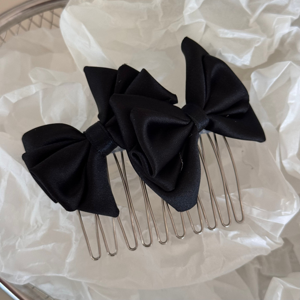 Kẹp tóc nơ Satin ngọt ngào cho nữ