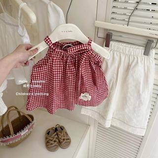 S68-[tomnaukids] Set áo carro cột dây phối quần suông thô boi cho bé gái Size từ 8-30Kg