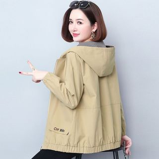 Áo khoác ngắn dáng rộng có mũ thời trang dành cho nữ, rộng rãi,thoáng khí,chống tia UV