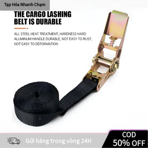 【COD】Dây buộc hàng xe máy bằng polyester 25mm chịu lực 1000kg, không móc, dùng cố định đồ đạc khi di chuyển xa.