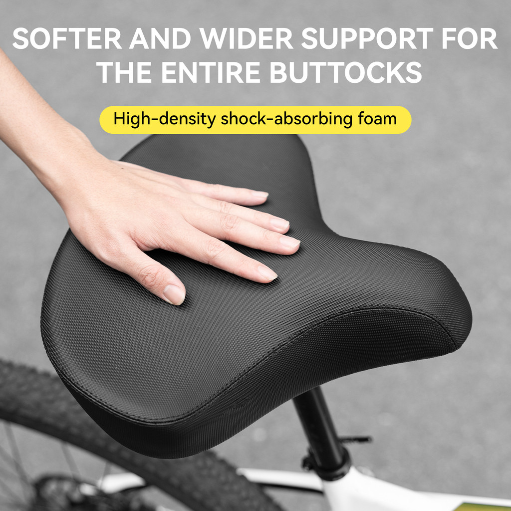 ROCKBROS Lớn Mông Yên Xe Đạp Yên Xe Đạp Dày Cao Chống Mài Mòn Độ Đàn Hồi Cao Mềm Chống Sốc MTB Xe Đạp Đường Bộ