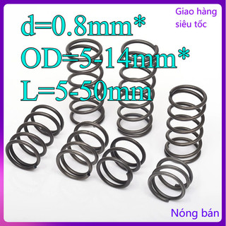 Lò xo nén thép lò xo 65Mn d1.strong áp suất, lò xo trả lại, lò xo nén, chống mệt mỏi 65Mn d0.8mm * OD5-14mm * L5-50mm [JYD-ZZ-Z]
