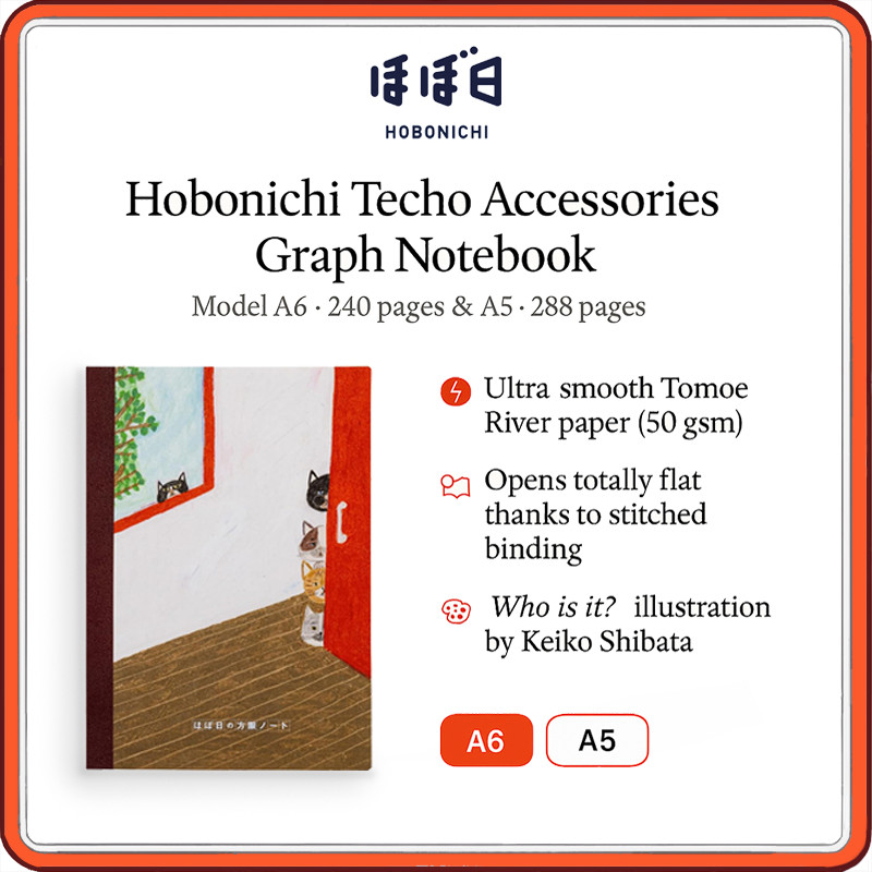 Hobonichi Techo Graph Notebook by Keiko Shibata – Premium Tomoe River ...