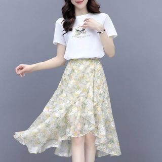 Bộ áo và chân váy voan mỏng, dáng suông, kiểu dáng mới mùa hè.