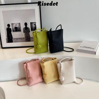 Túi đeo vai RISEDOT, Túi đeo chéo công suất lớn PU mềm, Ví đựng tiền xu Mini chống nước phù hợp
