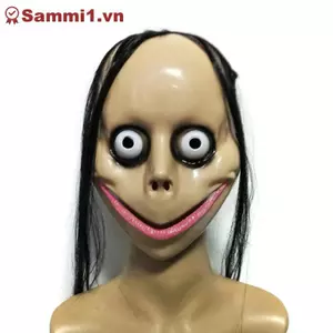 Mặt nạ ma tóc dài ZK Halloween có miệng hình chữ V cho Roleplay VN