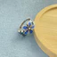 Nhẫn nữ cloisonné men hoa, phong cách nông thôn tươi mát với thiết kế silver droplet đa năng
