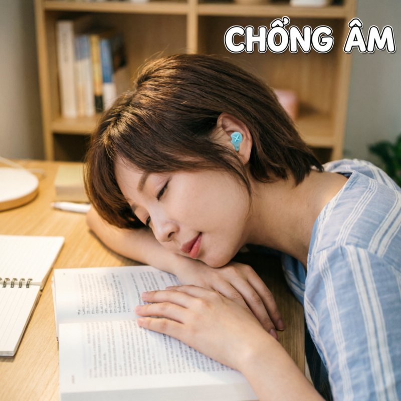 Nút bịt tai chống ồn silicone mềm giảm tiếng ồn hiệu quả phù hợp ngủ học tập bền dễ vệ sinh an toàn