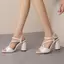 VNMZGG34-39 Dây đeo chéo cỡ lớn Dây đeo khóa phẳng Màu sắc phù hợp với miệng cá hở mũi lưng Mô hình vảy cá rỗng Tất cả các trận đấu Giày sandal gót dày