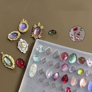 [hatheaven] Khung Hình Retro Đá Quý Baroque Vỏ Khắc 3D Cứu Trợ Mẫu Làm Móng Tay Nghệ Thuật Móng Tay Trong Suốt Khuôn Làm Móng Tay Silicon Đẹp