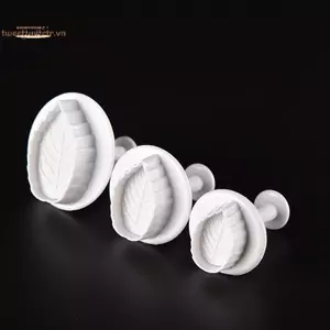 TRTR Mới 3 Bánh Xmas Lá Pít Tông Fondant Trang Trí Sugarcraft Khuôn Cắt Dụng Cụ VN