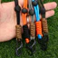Kẹp Carabiner ngoài trời cho ba lô Khóa Võng, Dây Nylon chống mất với thao tác một tay, Dụng cụ đi bộ đường dài câu cá cắm trại