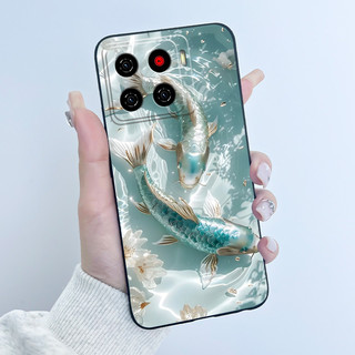 Dành Cho ZTE Blade A56 Z2473 Ốp Lưng Thỏ Tình Yêu Dễ Thương Hoạt Hình Màu Đen Silicon Mềm Bảo Vệ Dành Cho ZTE Blade Nubia A56 Pro Vỏ Điện Thoại