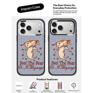 CASECASE X Feel the Fear Case White Camera Ring Edition Matte Đen Cứng Hút Từ Tính Tác Động Dành Cho Apple IPhone 13 14 15 16 17 Pro Max Air Plus Có Hộp