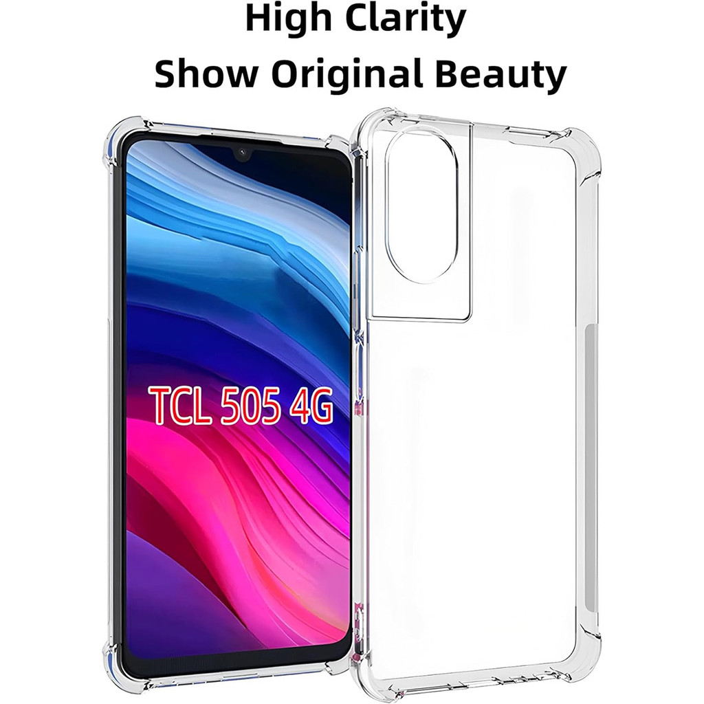 Dành Cho TCL 505 502 501 50 SE 50 XE Nxtapaper 5G Vỏ Mềm Chống Sốc Pha Lê Gel Trong Suốt TPU Vỏ Chống Sốc