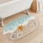 Thảm tắm Bãi biển Thảm phòng tắm Vỏ sò ven biển Sóng sao biển ngộ nghĩnh Cực mềm Tufted Nhanh khô (16 X 24inch)