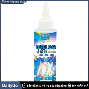 Nước tẩy logo in trên áo 125ml phục hồi form dáng nguyên bản Dung Dịch Tẩy Logo (Decal), Tẩy Logo, Trên Áo Quần