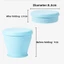 Cốc có thể thu vào BORAGETE, Cốc silicon có thể gập lại 200ml bằng silicon, Cốc nước thực tế có nắp Cốc uống nước di động Cắm trại