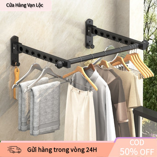 【vạn】Giá treo tường có thể thu gọn, giúp phơi đồ và treo quần áo một cách gọn gàng mà không chiếm nhiều diện tích sàn.