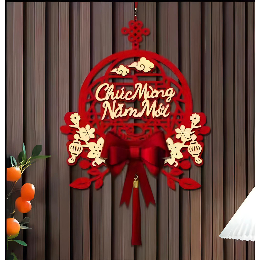 【COD】Chữ trang trí CHÚC MỪNG NĂM MỚI cho dịp Tết, thiết kế trang nhã, dễ treo lên tường hoặc cửa để đón chào một năm mớ