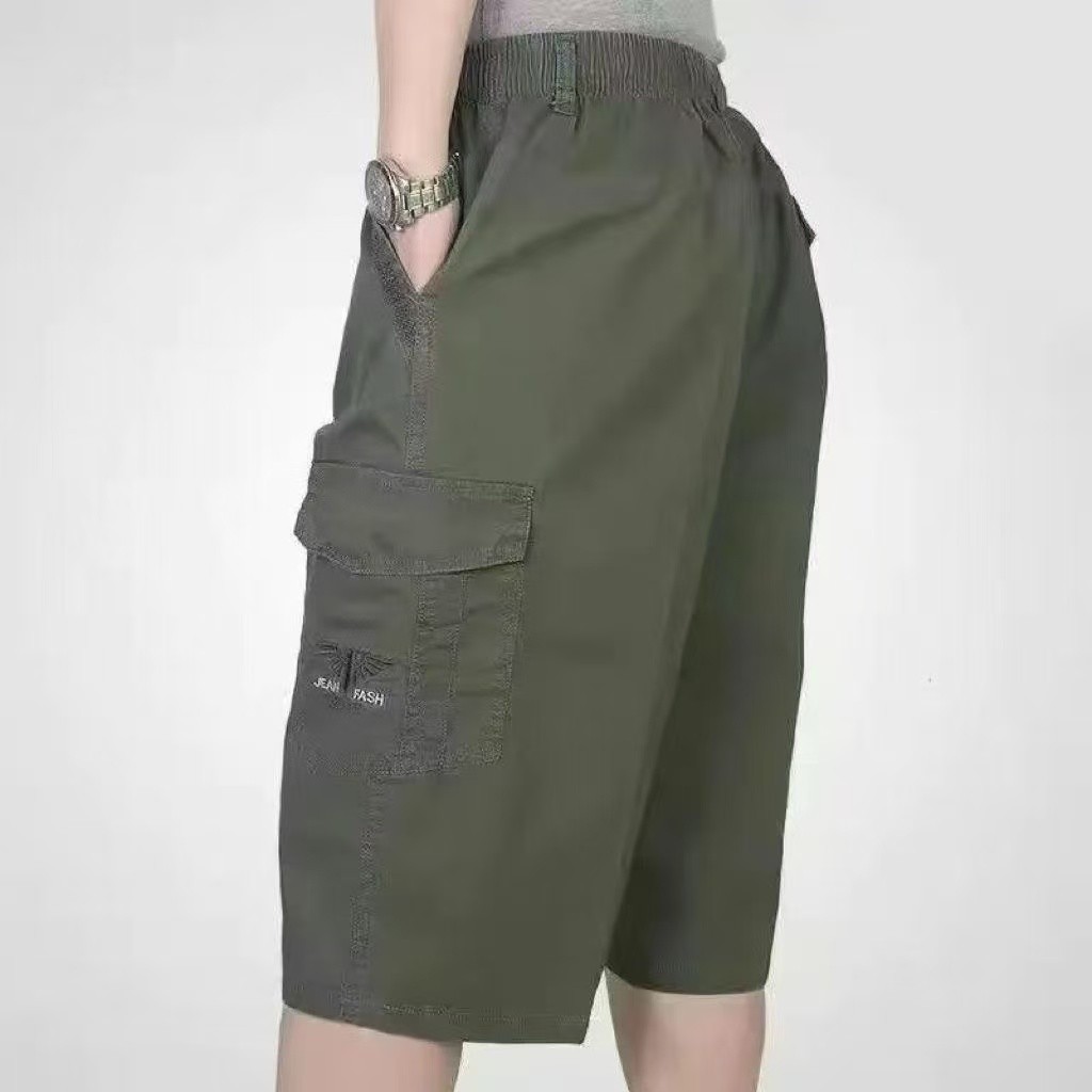 Quần Crop Nam Rộng Rãi, Thích Hợp Người Trung Niên Mùa Hè