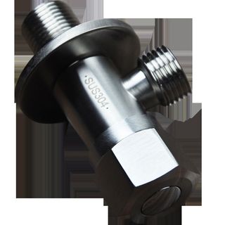 Van góc 304 Máy nước nóng bằng thép không gỉ Van tam giác 4 điểm Van chặn nước nóng lạnh Một trong hai ra Phòng tắm dày Van vệ sinh