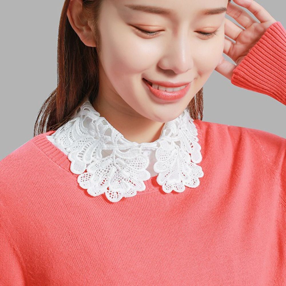 Cổ giả GOODH màu trắng đen, dễ tháo lắp - Phù hợp thời trang nữ