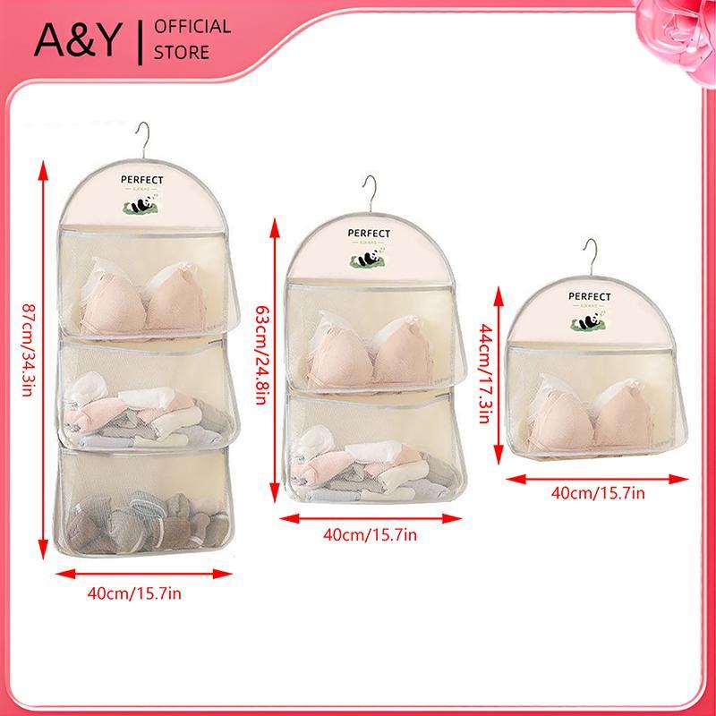 A & Y Túi bảo quản treo tường lưới thoáng khí, đựng đồ lót/đồ chơi/búp bê