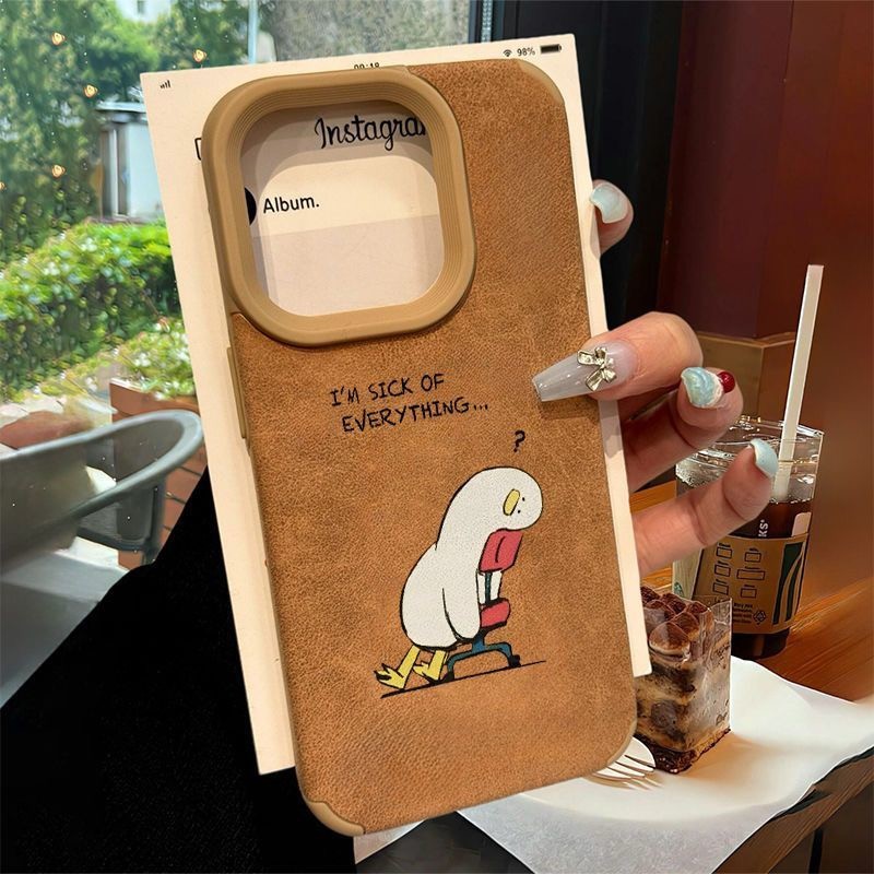 Sấy vịt cho iPhone17promax/16pro/14/13promax trường hợp lớn lỗ lật lông thúsản phẩm bán chạy